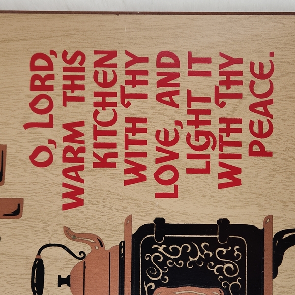 70s Kitchen Prayer, Press board Kitchen decor - Picture 8 of 14
